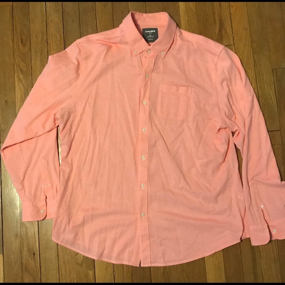 BONOBOS Long Sleeve Slim Fit Button Down Shirt